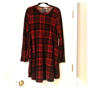 Plaid swing dress